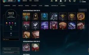 Conta Platina 4 com TODOS os champs e 244 Skins + 10 Miticas