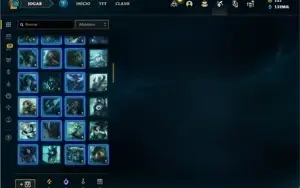 Conta Platina 4 com TODOS os champs e 244 Skins + 10 Miticas
