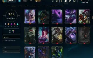 Bronze 3 com TODOS os champs e 303 Skins ( Nivel 490 )