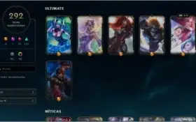 Conta unranked com 292 skins e 30 cromas.