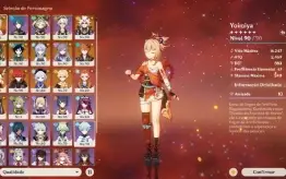 Conta Genshin Ar 58 11 Personagens 5* e 7 Armas