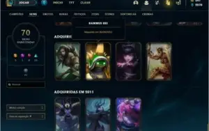 Conta unranked com Rammus rei e Kayle juiza ( MAIN SUP )
