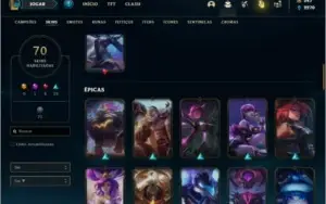 Conta unranked com Rammus rei e Kayle juiza ( MAIN SUP )