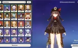 Conta AR57 Hutao, zhongli, kazuha,13 personagens 5 estrelas,