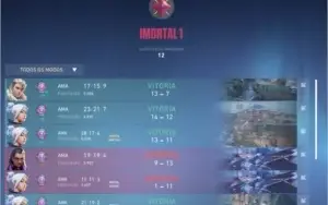 CONTA IMORTAL VALORANT 80% WINRATE