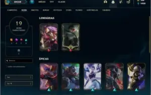 Conta Bronze 3 com 25 Champs e 17 Skins + 500 RP
