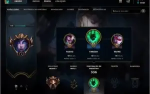 CONTA LOL B1 COM 31 SKINS E 99 CAMPEÕES