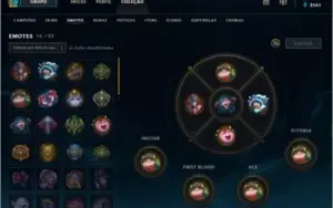 CONTA LOL B1 COM 31 SKINS E 99 CAMPEÕES