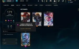 Bronze 1 com 150 Champs e 171 Skins ( Mais de 120 Jogos )