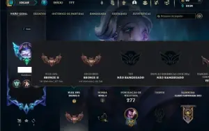 Bronze 1 com 150 Champs e 171 Skins ( Mais de 120 Jogos )