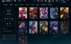Bronze 1 com 150 Champs e 171 Skins ( Mais de 120 Jogos )