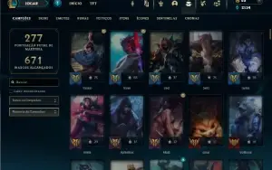 Bronze 1 com 150 Champs e 171 Skins ( Mais de 120 Jogos )