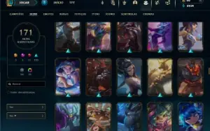 Bronze 1 com 150 Champs e 171 Skins ( Mais de 120 Jogos )