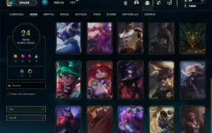 Unranked com 41 Champs e 24 Skins