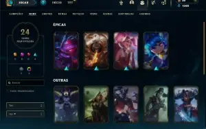 Unranked com 41 Champs e 24 Skins
