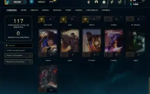Unranked com 41 Champs e 24 Skins