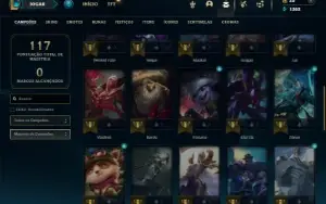 Unranked com 41 Champs e 24 Skins