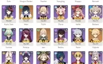 CONTA AR 58 13 personagens 5* e 8 armas 5*