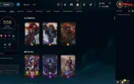 Conta De Lol - 200 Skins, 3 Ultimate+ - Level 625