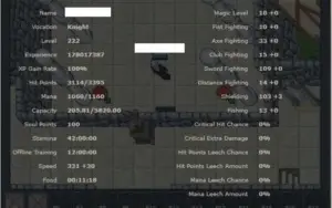 Char Tibia Elite Knight lvl 222 + Druid lvl 34