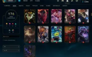 conta lol mestre lvl 694 176 skins