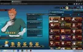 Vendo conta Naruto Online  servidor s-475