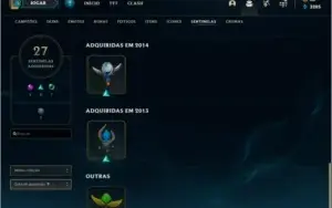 CONTA LEAGUE OF LEGENDS DA SEASON 2