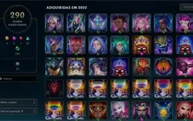 CONTA LOL ALL CHAMPS, 336 SKINS