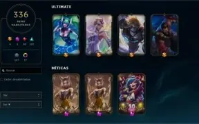CONTA LOL ALL CHAMPS, 336 SKINS