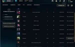 Conta ouro 4 com 62 Champs e 25 Skins + 3 Ultimates