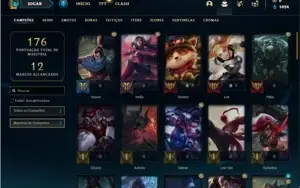 Conta ouro 4 com 62 Champs e 25 Skins + 3 Ultimates