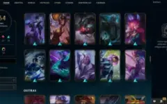 Conta LoL 164 Skin's
