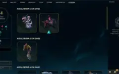 Conta LoL 164 Skin's