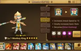 Reroll Summoners War lvl10 com Qitian Dasheng + Clara