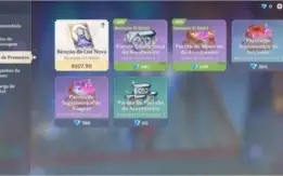 AR 44 Ayaka / Kazuha / Qiqi / Falcão e banners altos