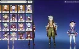 AR 44 Ayaka / Kazuha / Qiqi / Falcão e banners altos