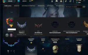 Prata 2 com 140 Champs e 219 Skins + 2 Prestigios + 1400 RP