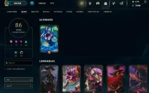 CONTA LOL - LVL 287 - 125 Champions - 86 Skins - FULL ACESSO