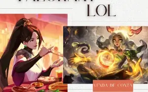 Conta VALORANT (gold-low plat) e LOL (prata) com skins e +✨