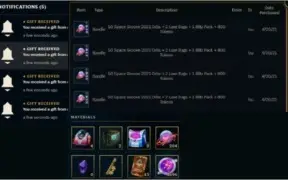 Serviço de Presentes League Of Legends (Orbes, Baús e Skins)