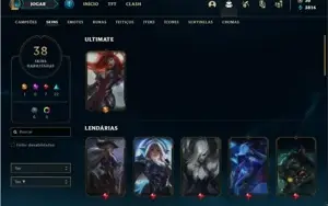 Conta ouro 1 com 64 Champs e 38 Skins