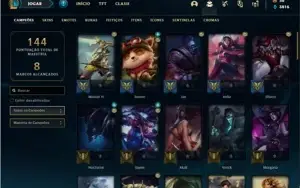 Conta ouro 1 com 64 Champs e 38 Skins