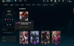 Conta Ferro 2 com 85 Champs e 88 Skins + 3 Prestigios