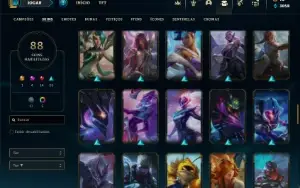 Conta Ferro 2 com 85 Champs e 88 Skins + 3 Prestigios