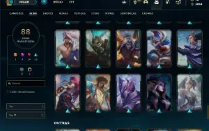 Conta Ferro 2 com 85 Champs e 88 Skins + 3 Prestigios