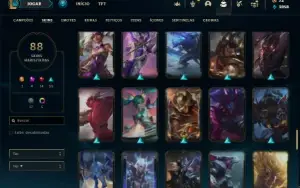 Conta Ferro 2 com 85 Champs e 88 Skins + 3 Prestigios