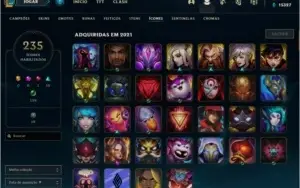 CONTA LEAGUE OF LEGENDS 267 SKINS +CONTA  VALORANT COM PASSE