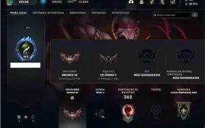 Conta bronze 3 com 117 Champs e 94 Skins