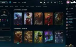 Conta Smurf Platina 1/ 75 campeoes/ 10 skiins/2500 E LRANJAS