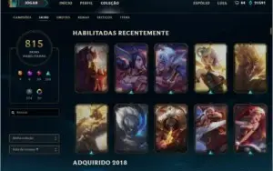 Conta de LoL (807 skins, 3 Pax, ryze humano e etc)